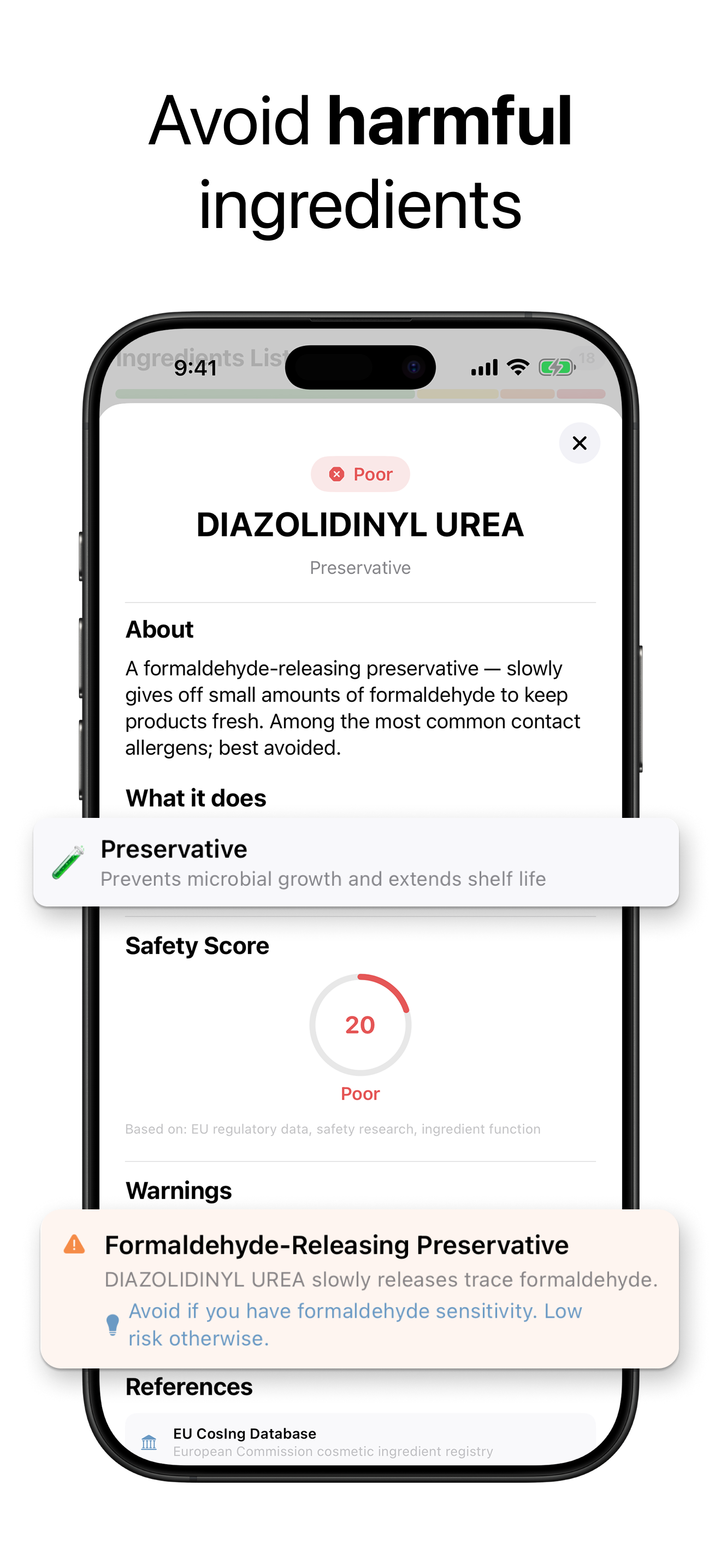 LuxSense iPhone app: Avoid harmful ingredients